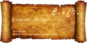 Czeczei Ábel névjegykártya